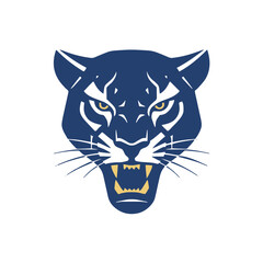 Obraz premium Fierce black panther head vector illustration scalable graphic design icon transparent background