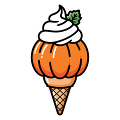 ice cream cone, unique pumpkin vactor