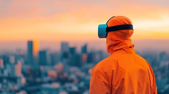 Wearable air-quality map device projecting localized pollution data onto a user's field of vision, urban environmental awareness