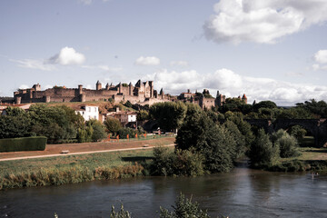 Fototapeta premium Carcassonne, France and the Aude river