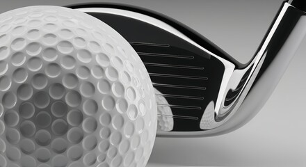 A close-up of a white golf ball on a tee, ready to be hit