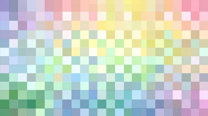 Colorful checkerboard pattern with a rainbow of colors. The image is abstract and has a playful, whimsical feel to it
