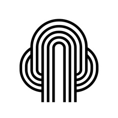 Abstract Minimalist Line Art Icon for Modern Design Perfect for Logos, Branding, and More