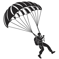 Person holding parachute open