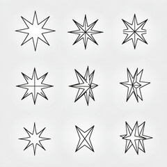 Fototapeta premium Crystal Ball Icon Set Line, Solid, and Edit Variations
