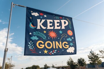 Keep Going Motivational Banner