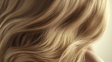 Luxurious flowing blonde hair with soft waves, perfect for beauty, fashion, and salon visuals
