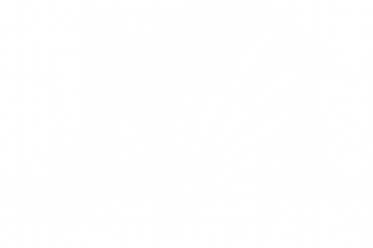 Golden light beams expanding on a transparent background, creating a radiant and ethereal effect