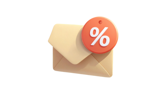3d minimal Special discount offer icon. Flash sale. Special big sale offer. Envelope (3)