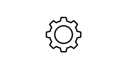 Fototapeta premium Cogwheel icon illustration symbolizing engineering, mechanisms and industrial processes