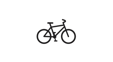 Obraz premium Minimalist bicycle icon representing transportation, sport and healthy lifestyle