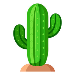 Vibrant green cactus with subtle circular textures stands proudly in a warm desert soil base, embodying resilience and natural beauty for a fresh, botanical feel.