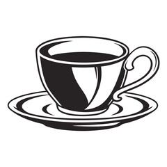 Cup and saucer silhouette