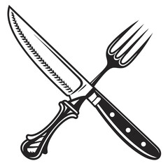 Knife and fork silhouette