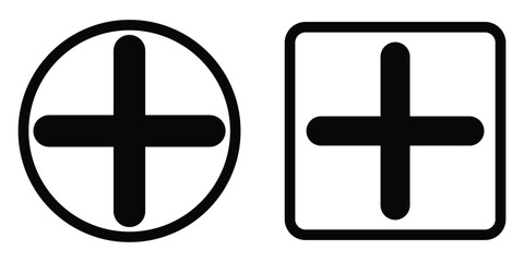 Obraz premium Plus Minus Icon Vector Symbol EPS 10