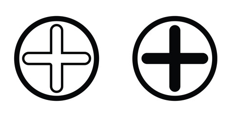 Obraz premium Plus Minus Icon Vector Symbol EPS 10