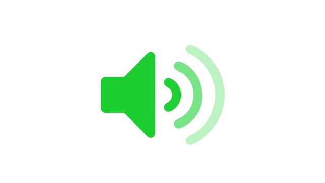Volume Constantly Increasing and Decreasing Video In GREEN Icon