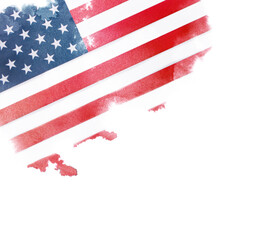 USA Flag isolated on white background