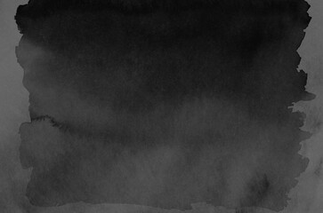 Black abstract watercolor background texture