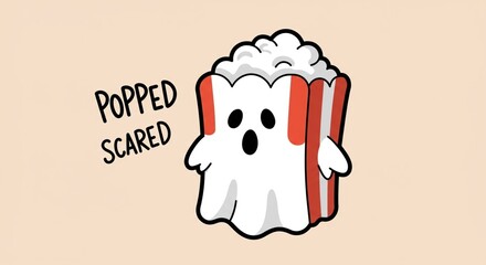 Ghost Popcorn Halloween Pun