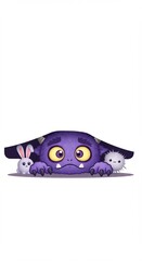 Cute monster and animal friends