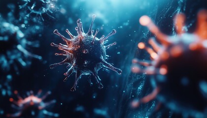 Abstract Shape Of Futuristic Ual Virus - A Visionary Design Inspired By Advanced Technology And Unknown Worlds. Experience The Future Of Art.