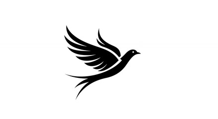 Obraz premium Flying bird silhouette