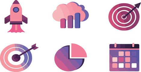 Abstract geometric composition with vibrant color palette and clean lines suitable for modern design projects and digital art