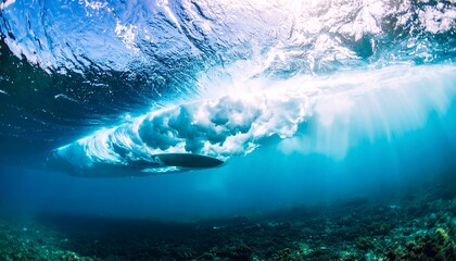 Ocean wave underwater
