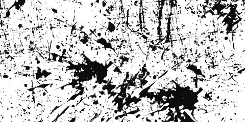 Abstract monochrome splatter texture grungy background for grunge design elements white background