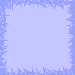 Light Blue Floral Frame on a Pastel Background