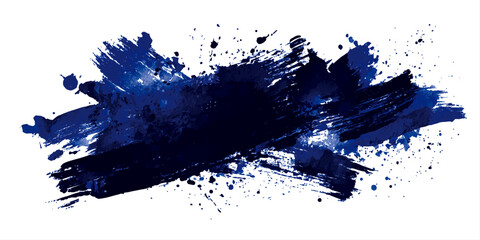 Black paint stroke on transparent background. Bold Black Brush Stroke	