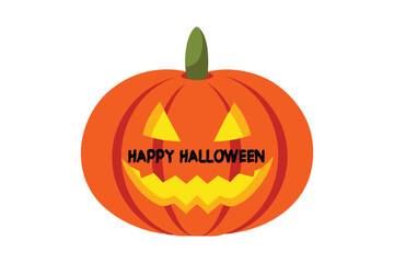 Realistic Halloween Pumpkin Vector, Glowing Carved Jack-O’-Lantern, Spooky Candlelight Illustration
