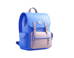 3d minimal School bag. back-to-school concept. Colleague elements. Classroom composit (2)