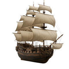 Majestic Wooden Galleon – Symbol of Exploration, Seafaring Heritage, and Bold Adventure