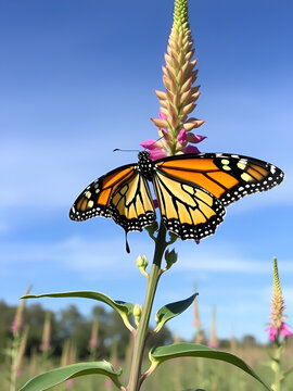 Monarch on asclepiade plant
