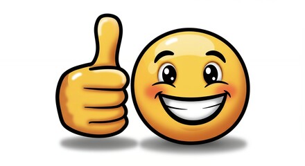 Smiling face with thumbs up emoji