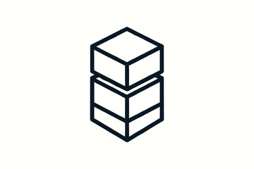 Abstract cube stack  .eps