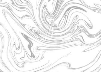 Abstract grey and white liquid marble texture background. Modern artistic illustration of a fluid swirling ink pattern for design
