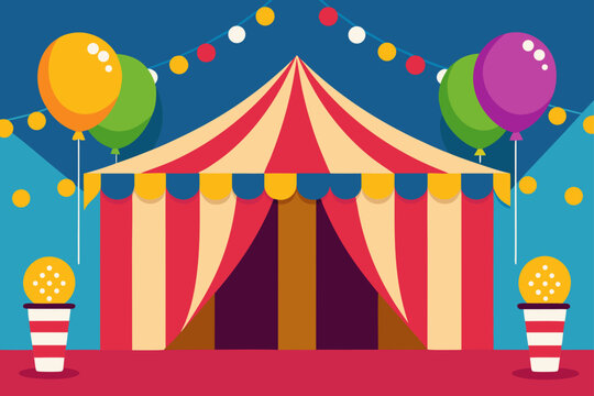 a playful enchanted carnival backdrop with brightl
