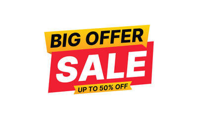 Big offer sale banner vector design