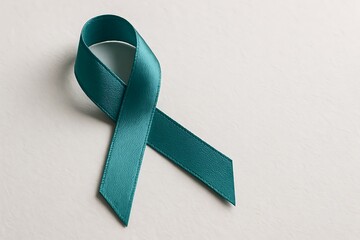 Teal awareness ribbon for ovarian cancer and other important causes