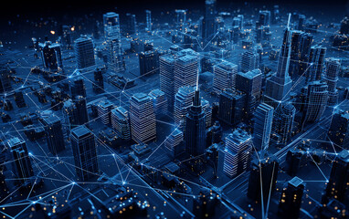 Digital City Model with Connected Networks and Urban Structures