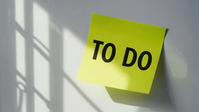 Sticky note with the text To do.