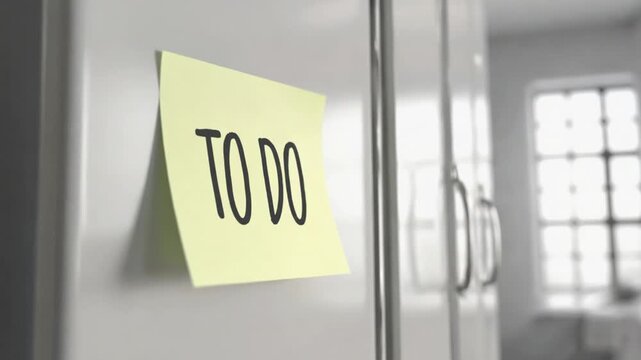 Sticky note with the text To do.