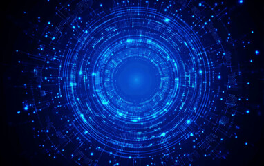 Obraz premium Advanced Digital Circles and High-Tech Geometric Patterns