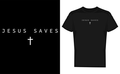 Subtle christian faith symbol of jesus saves with a minimalist cross silhouette conveying a message of hope and salvation