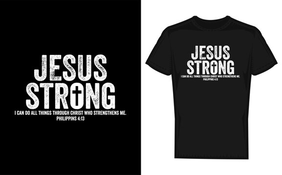 Inspirational bible verse graphic featuring a strong silhouette philippians 4 13 suitable for men and women