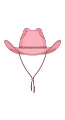 Pink Cowboy Hat Fashion Accessory.