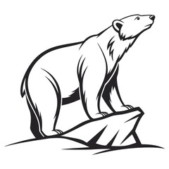 Obraz premium Majestic Polar Bear Standing on Ice Floe 1.